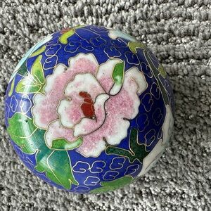 Vintage Cloisonné Enamel Trinket Box